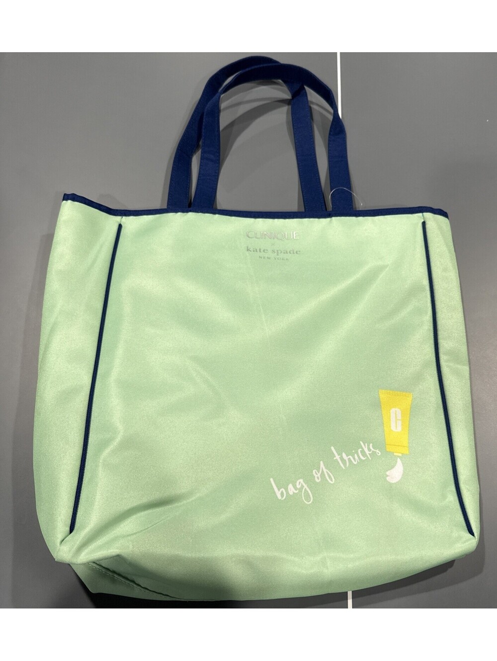 Clinique x Kate Spade Tote Large Green Travel Shoulder Bag B7
